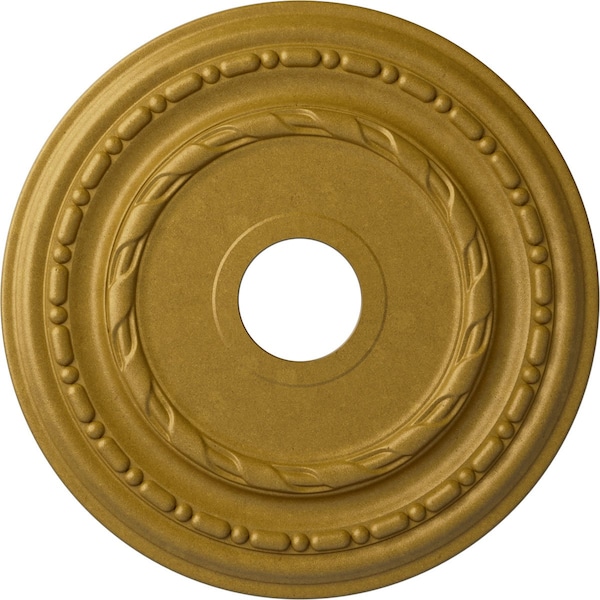 Ekena Millwork Dublin Ceiling Medallion (Fits Canopies up to 5 1/8"), 17 7/8"OD x 3 5/8"ID x 1 1/4"P, Pharaohs Gold CM17DUPGS - main